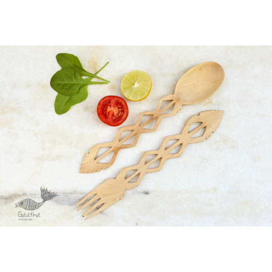 Purnak ✼ Udayagiri Wooden Cutlery - Set of Tow ✼ { 4 }