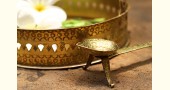 Ahar ✽ Brass ~ Flower Pooja Basket with Diya ( Set of Three ) - 1 ( Round Basket - 6.5 x 6.5 )