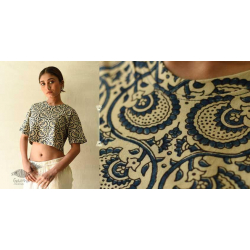 Hand Block Printed ✩ Natural Dyed - Ajrakh Cotton Crop Top