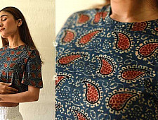 Hand Block Printed ✩ Vegetable Dyed - Ajrakh Cotton Crop Top