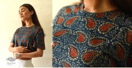 Hand Block Printed ✩ Vegetable Dyed - Ajrakh Cotton Crop Top