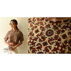 Hand Block Printed ✩ Vegetable Dyed - Beige Ajrakh Cotton Crop Top