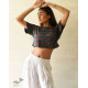 buy ajrakh hand block printed Crop Top