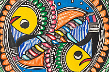 Madhuban . मधुबन ❁ Madhubani Painting - Fish