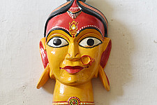 Handmade Wooden Mask ~ Durga