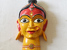 Handmade Wooden Mask ~ Durga
