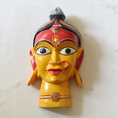 Handmade Wooden Mask ~ Durga