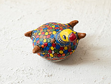 Madhuban . मधुबन ❁ Madhubani Hand Painted Paper Mache ~ Turtle (Two Options)