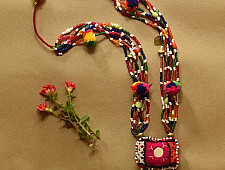 FolkLove | Handmade Tribal Necklace With Bead Work & Mirror work