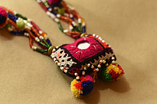 FolkLove | Handmade Tribal Necklace With Bead Work & Mirror work