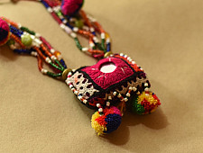 FolkLove | Handmade Tribal Necklace With Bead Work & Mirror work