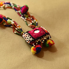 FolkLove | Handmade Tribal Necklace With Bead Work & Mirror work
