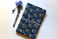 Ajrakh Pothi Indigo Diary  ( 9 X 6 in )