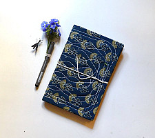 Ajrakh Pothi Indigo Diary  ( 9 X 6 in )