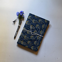 Ajrakh Pothi Indigo Diary  ( 9 X 6 in )