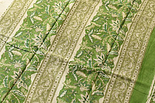 Indigenous Impressions ❣ Bagru Block Printed ~ Cotton Green Saree