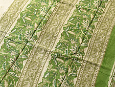 Indigenous Impressions ❣ Bagru Block Printed ~ Cotton Green Saree