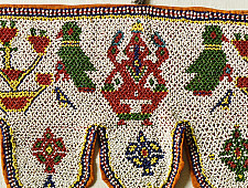 Prachin . प्राचीन  ❂ Gujrat Bead Work - Old & Antique Wall Hanging - Ganesh & Perrot Chakda