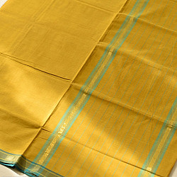 Rojana | Handloom Andhra Cotton Saree - Yellow & Green