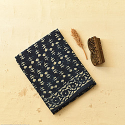 Sunday Afternoon ☕ Block Printed Dabu ~ Indigo Pure Cotton Saree