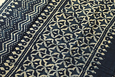 Sunday Afternoon ☕ Block Printed Dabu ~ Indigo Pure Cotton Saree