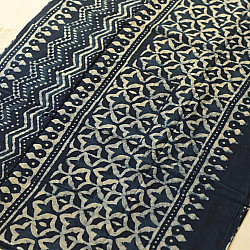 Sunday Afternoon ☕ Block Printed Dabu ~ Indigo Pure Cotton Saree