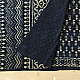 Exclusive Block Printed Dabu ~ Indigo Pure Cotton Saree