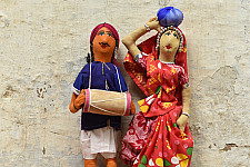 Gudiya - Jhabua Handmade Fabric Doll With Drum (Bhil) 