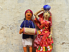 Gudiya - Jhabua Handmade Fabric Doll With Drum (Bhil) 