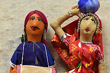 Gudiya - Jhabua Handmade Fabric Doll With Drum (Bhil) 
