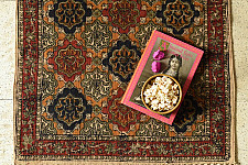 A finite infinity ❧ Kalamkari Natural Color Dhurrie ( 2 X 4 ) - Home Decor