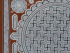 Mandana Art - Painting  ( Plus Motif - 11 x 14 inch)