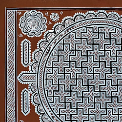 Mandana Art - Painting  ( Plus Motif - 11 x 14 inch)