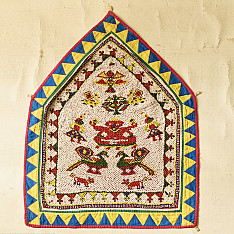 Prachin . प्राचीन  ❂ Gujarat Beadwork Wall Hanging - Ganesh