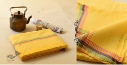 Damodar . दामोदर ~ Handloom Cotton Dhoti & Khes Set - Yellow