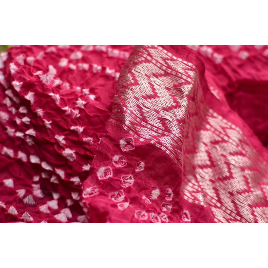 Twinkle drops ❈ Bandhani Saree . Zari Border ❈ 12