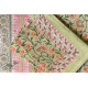 shop Sanganeri Hand block Printed Double Bedsheet  with Pillow Covers- Light Green