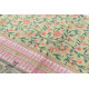 shop Sanganeri Hand block Printed Double Bedsheet  with Pillow Covers- Light Green