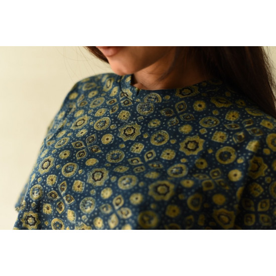 buy Ajrakh Block Printed Cotton Crop Top