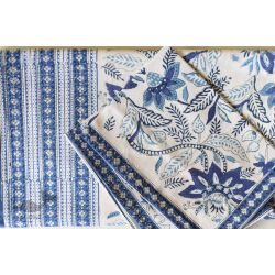 Landscapes Under My Roof ✿ Sanganeri block Printed Double Bedsheet  with Pillow Covers 