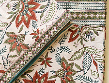 Landscapes Under My Roof ✿ Sanganeri Hand block Printed King Size Bedsheet with Pillow Covers