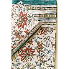 Landscapes Under My Roof ✿ Sanganeri Hand block Printed King Size Bedsheet with Pillow Covers