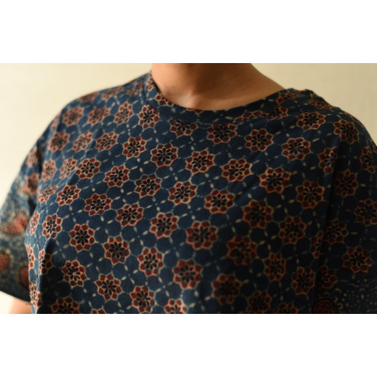 buy Ajrakh Block Printed Cotton Crop Top