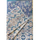 shop Sanganeri Printed Double Bedsheet  with Pillow Covers- Blue & White