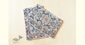 shop Sanganeri Printed Double Bedsheet  with Pillow Covers- Blue & White