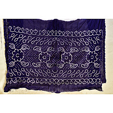 Malvika . मालविका ● Cotton Tie & Dyed Bandhani Saree ● Purple & White