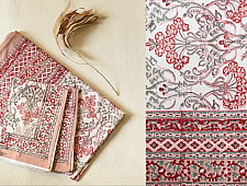 Landscapes Under My Roof ✿ Sanganeri Double Bedsheet  with Pillow Covers 