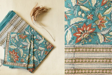 Landscapes Under My Roof ✿ Sanganeri Hand block Printed Double Bedsheet With Two Pillow Covers