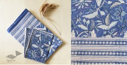 Landscapes Under My Roof ✿ Sanganeri Hand block Printed Double Bedsheet with Pillow Covers- Indigo