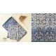 shop Sanganeri Printed Double Bedsheet  with Pillow Covers- Blue & White